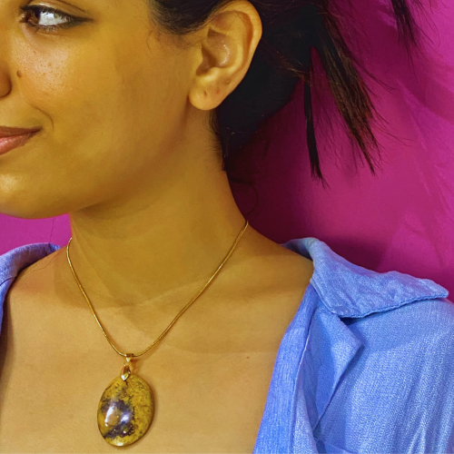 Yellow Jasper stone necklace