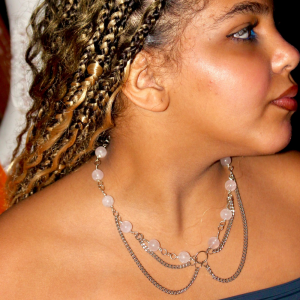 Natural Rose Quartz Layered Necklace