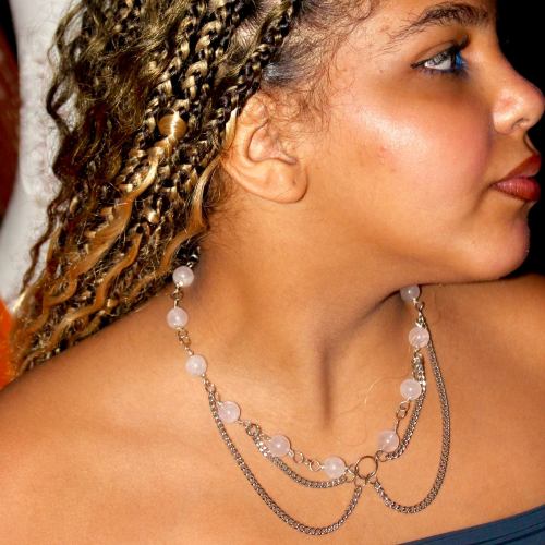 Natural Rose Quartz Layered Necklace