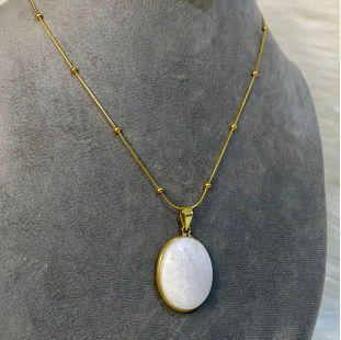 Scolecite stone necklace