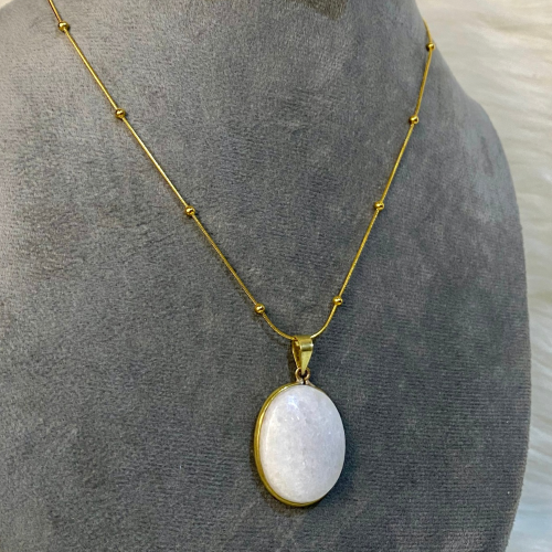 Scolecite stone necklace