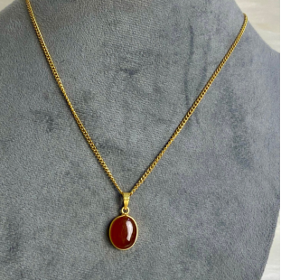 Red Agate stone necklace