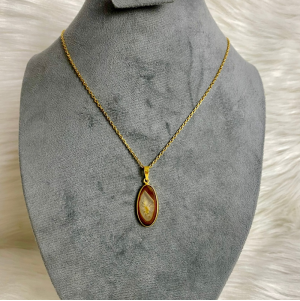 Brown Agate stone becklace