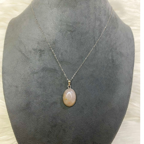 Milky quartz necklace