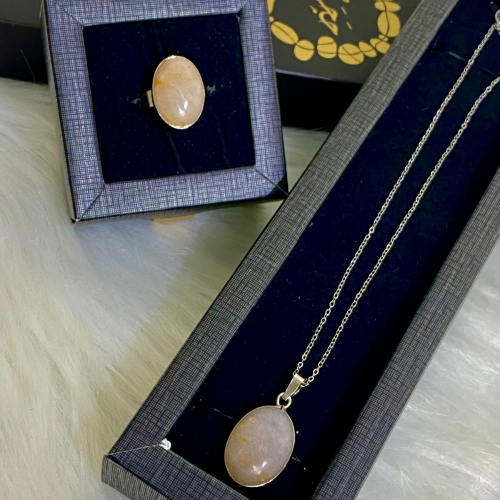 Milky quartz set