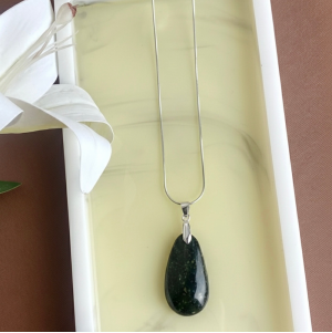 Black jasper stone necklace
