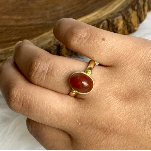 Carnelian Agate stone ring