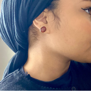 Red Agate stone earrings