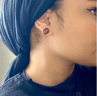 Red Agate stone earrings