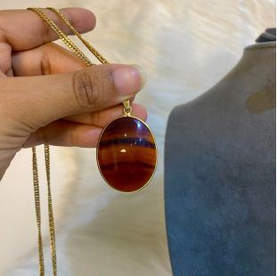 carnelian Agate stone necklace
