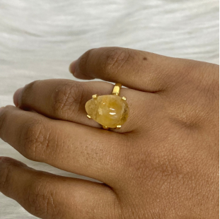 Citrine stone ring