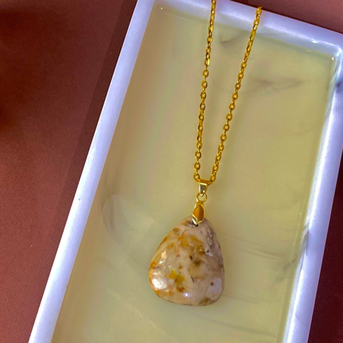 Jasper stone necklace