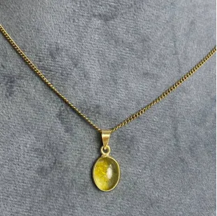 Citrine stone neckace