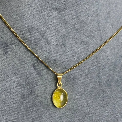 Citrine stone neckace