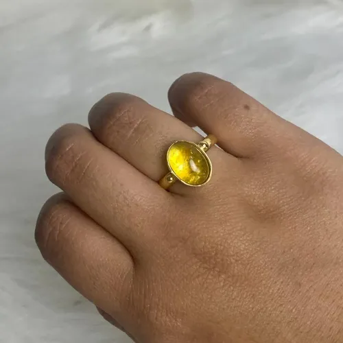 Citrine stone ring