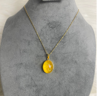 Citrine stone neckace