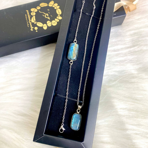 Labradorite stone set