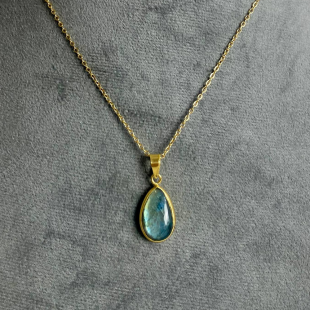 Labradorite stone necklace