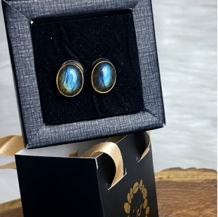 Labradorite stone earrings 
