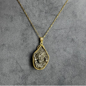  pyrite stone necklace 